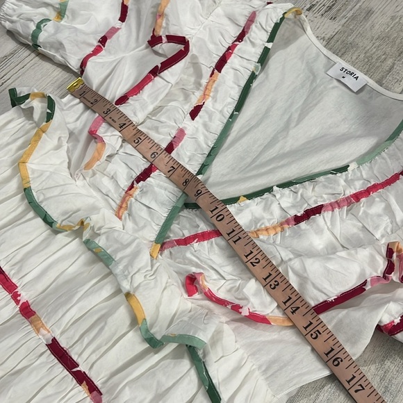 Storia Rainbow Striped Dress Size Medium - Picture 8 of 9